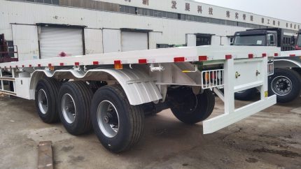 MULINAN_Single tire 3-axle flatbed semi-trailer